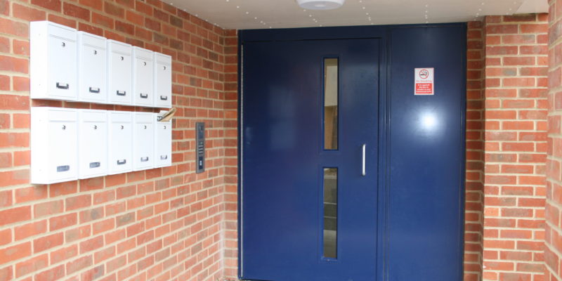 Communal Entrance Door with Solid Panel